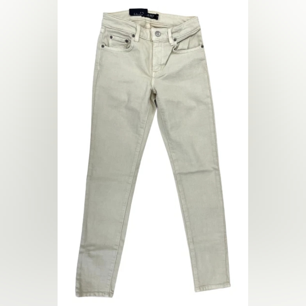 LAUREN RALPH LAUREN CURVY MID RISE DENIM SKINNY LEG